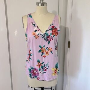 Purple tropical tank top